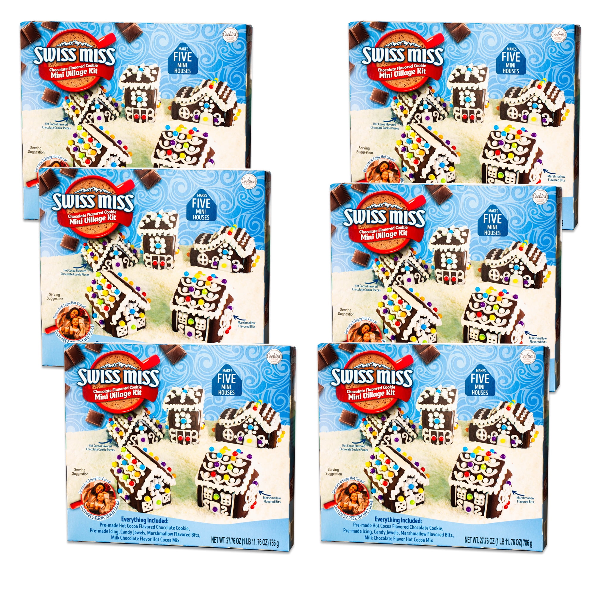 Swiss Miss Chocolate Holiday Mini Village Kit - Icing, Candy, Hot