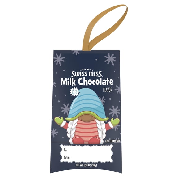 Swiss Miss Holiday Gnomes Assorted Flavor Hot Cocoa Powder Mix Gift Ornament, 1.38 oz, 1 Envelope, Gift Set
