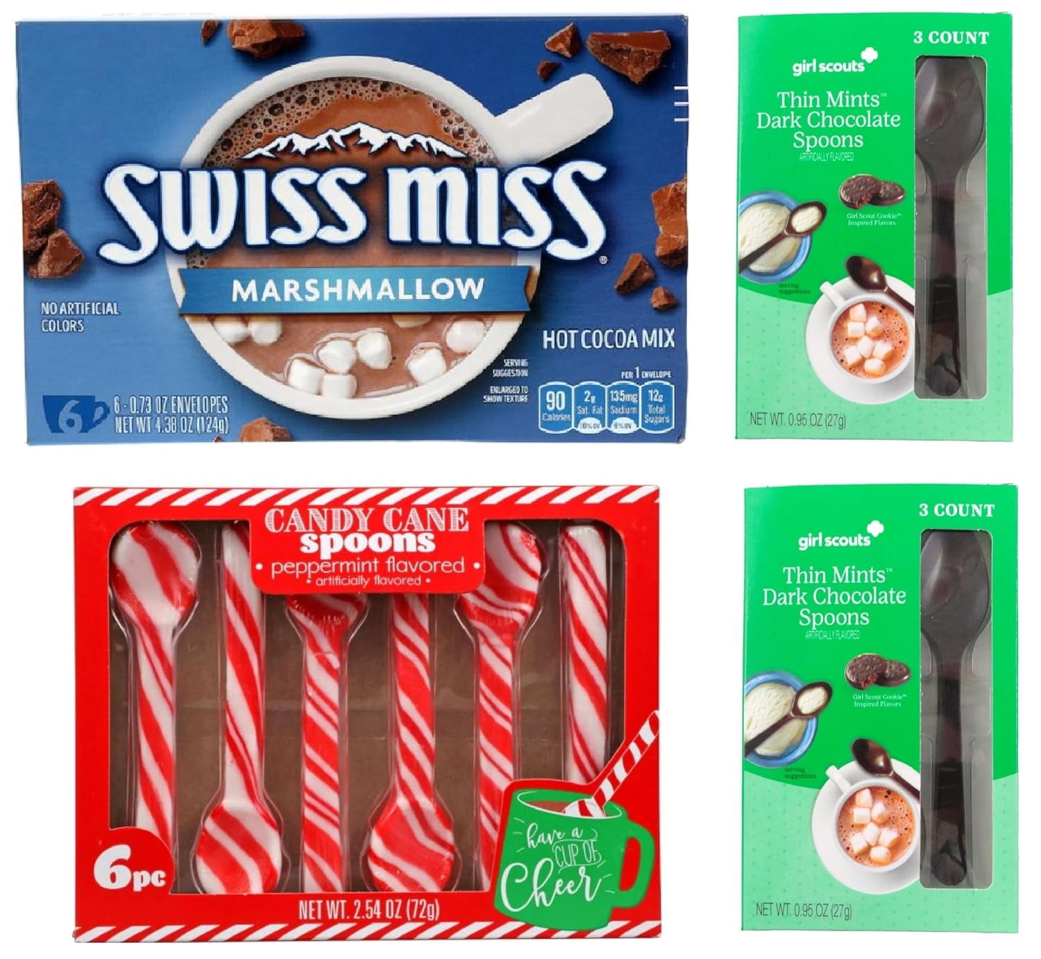 Swiss Miss Hot Chocolate with Marshmallows 6 Thin Mint Dark Chocolate