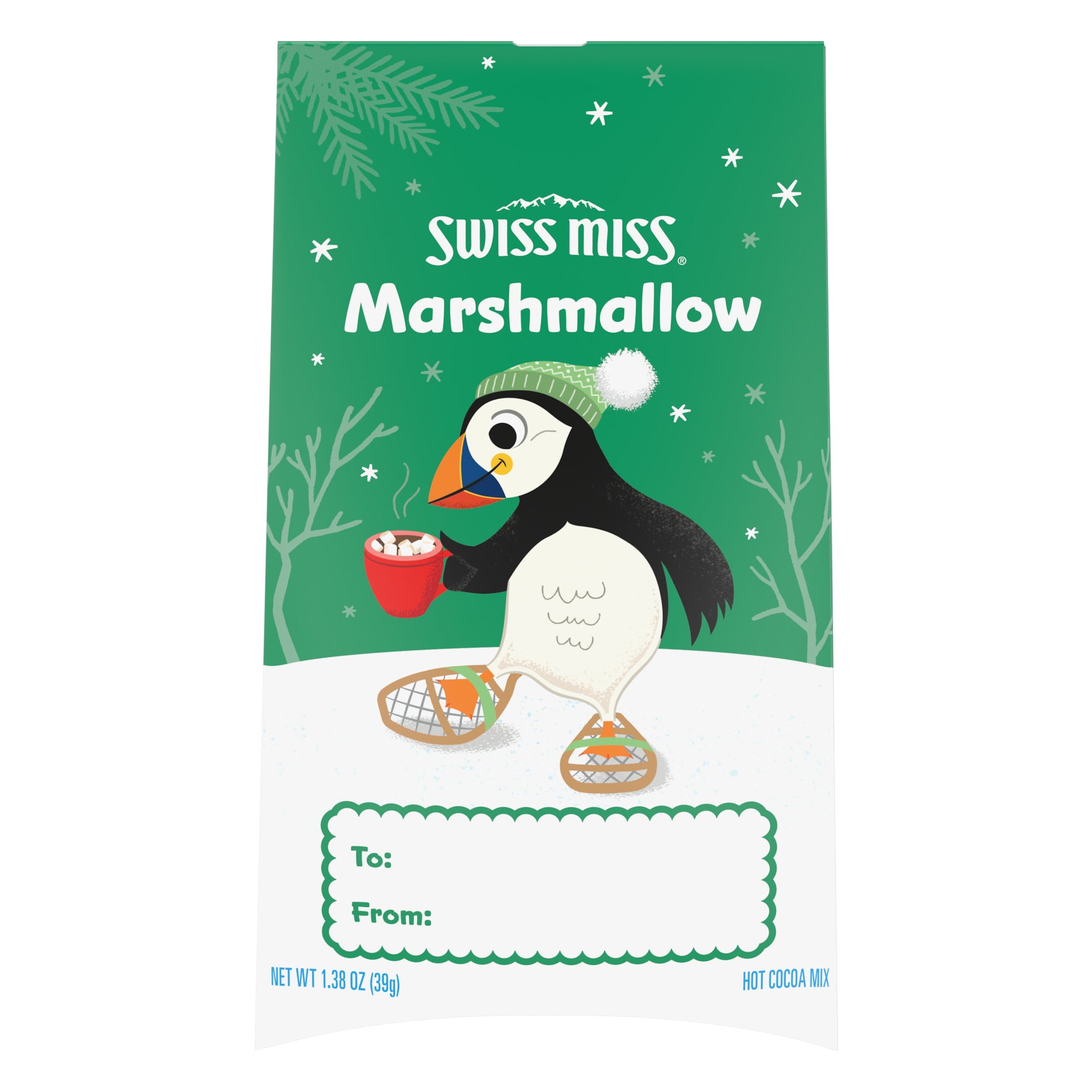 Swiss Miss Hot Cocoa Mix Gift Ornament Milk Marshmallow Flavor, 1.38 oz.