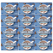 Swiss Miss Hot Cocoa Mix with Marshmallow Made with Real Cocoa & Non-Fat Milk- Chocolatey Taste Creamy Texture Chocolate Powder Drinks for Breakfast Christmas Holiday Hot Beverages 0.73oz 6ct (12 Box)