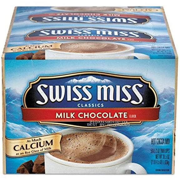Swiss Miss Hot Cocoa Mix, Regular, 0.73 oz. Packets, 50 Packets/Box (47491)