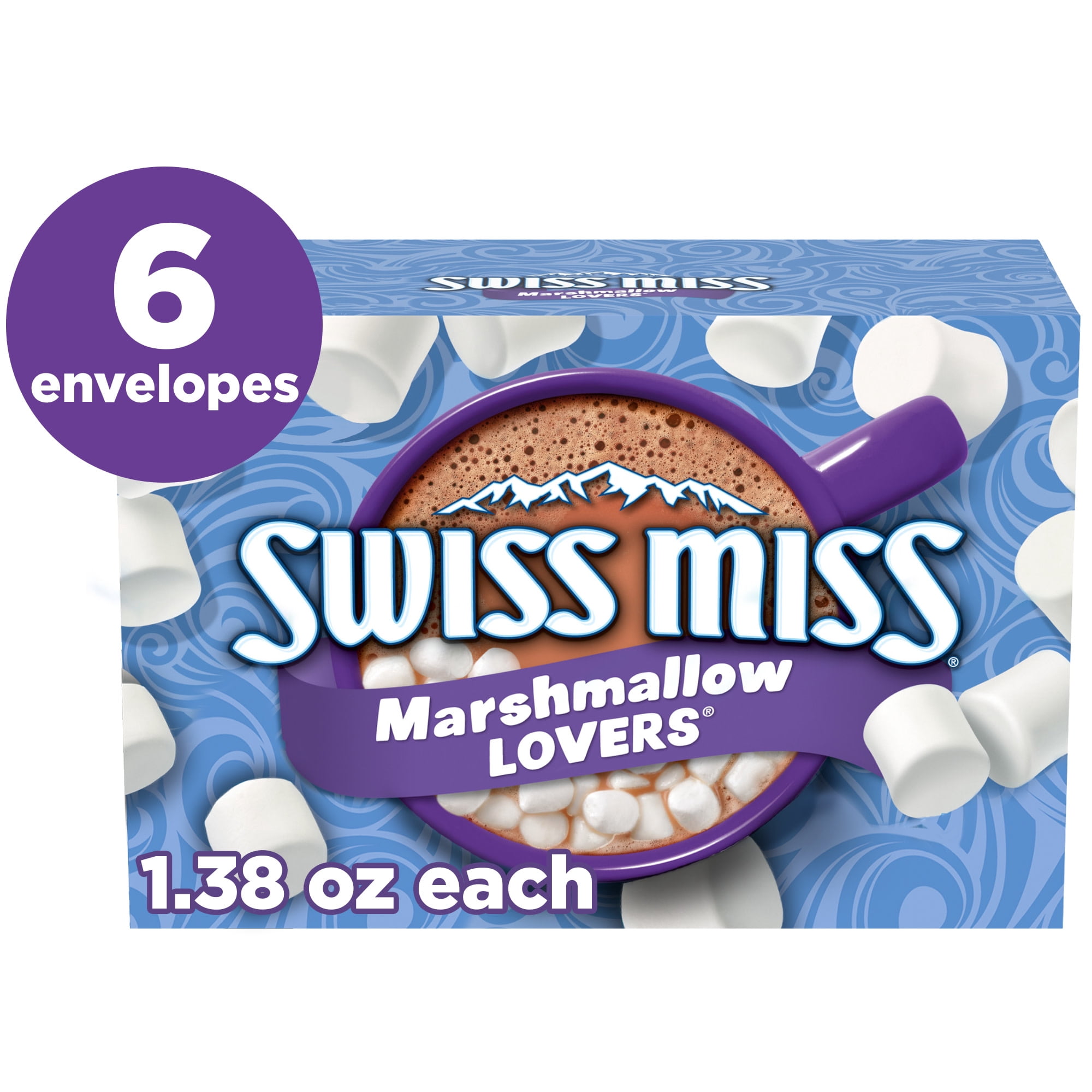 Swiss Miss Marshmallow Lovers Hot Cocoa Mix, Single Serve 6 Count