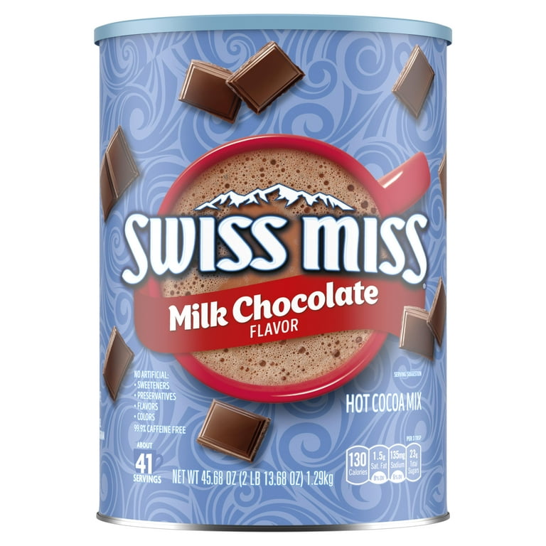 https://i5.walmartimages.com/seo/Swiss-Miss-Milk-Chocolate-Flavored-Hot-Cocoa-Mix-45-68-oz-Canister_df3f7640-6b88-4b02-bb37-60477cc33d6b.54bfa1e49d74dc3479601c93aade551a.jpeg?odnHeight=768&odnWidth=768&odnBg=FFFFFF