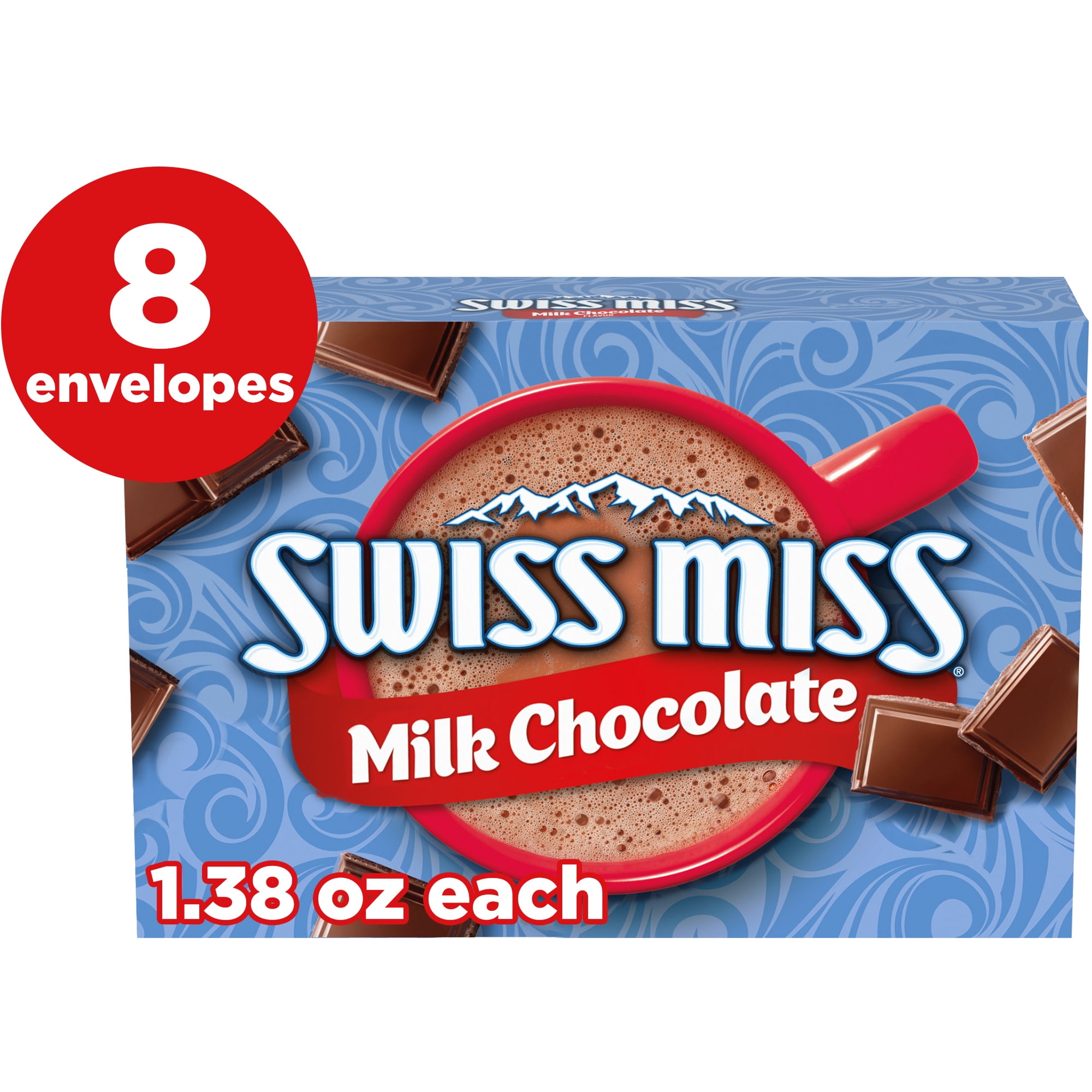 Swiss Miss Classic Milk Chocolate Hot Cocoa Mix, 8 Single Packets