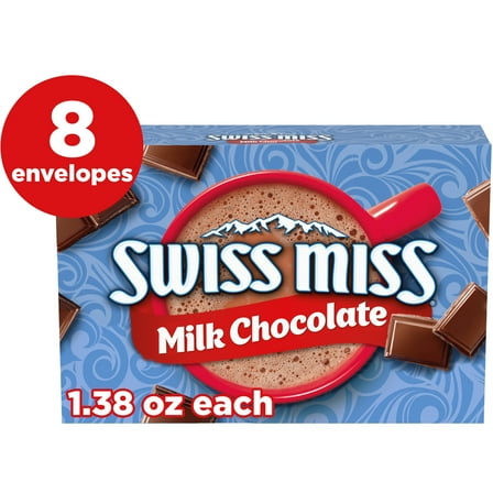 Swiss Miss Milk Chocolate Flavored Hot Cocoa Mix, 1.38 oz., 8-Count Envelopes