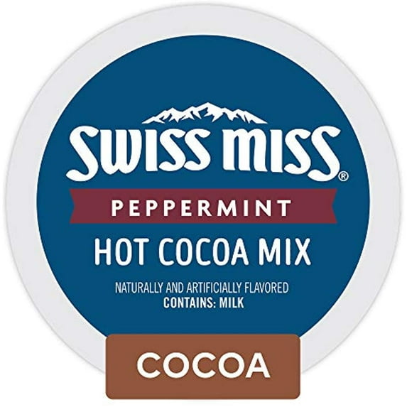 Swiss Miss Peppermint Hot Cocoa Single Serve Keurig K-Cup Pods, 12 Count