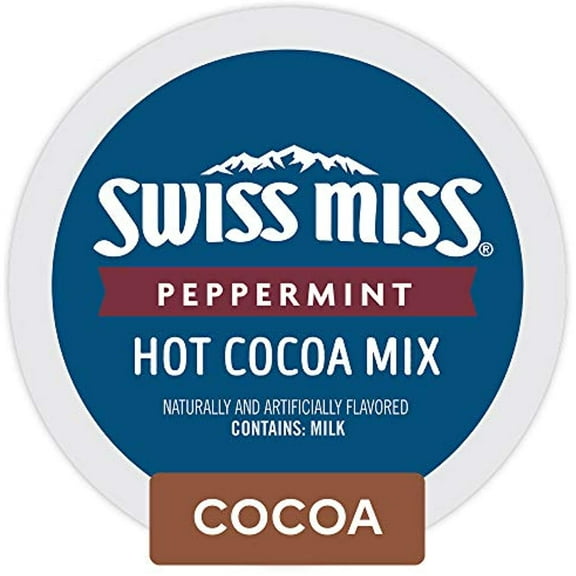 Swiss Miss Peppermint Hot Cocoa Single Serve Keurig K-Cup Pods, 12 Count