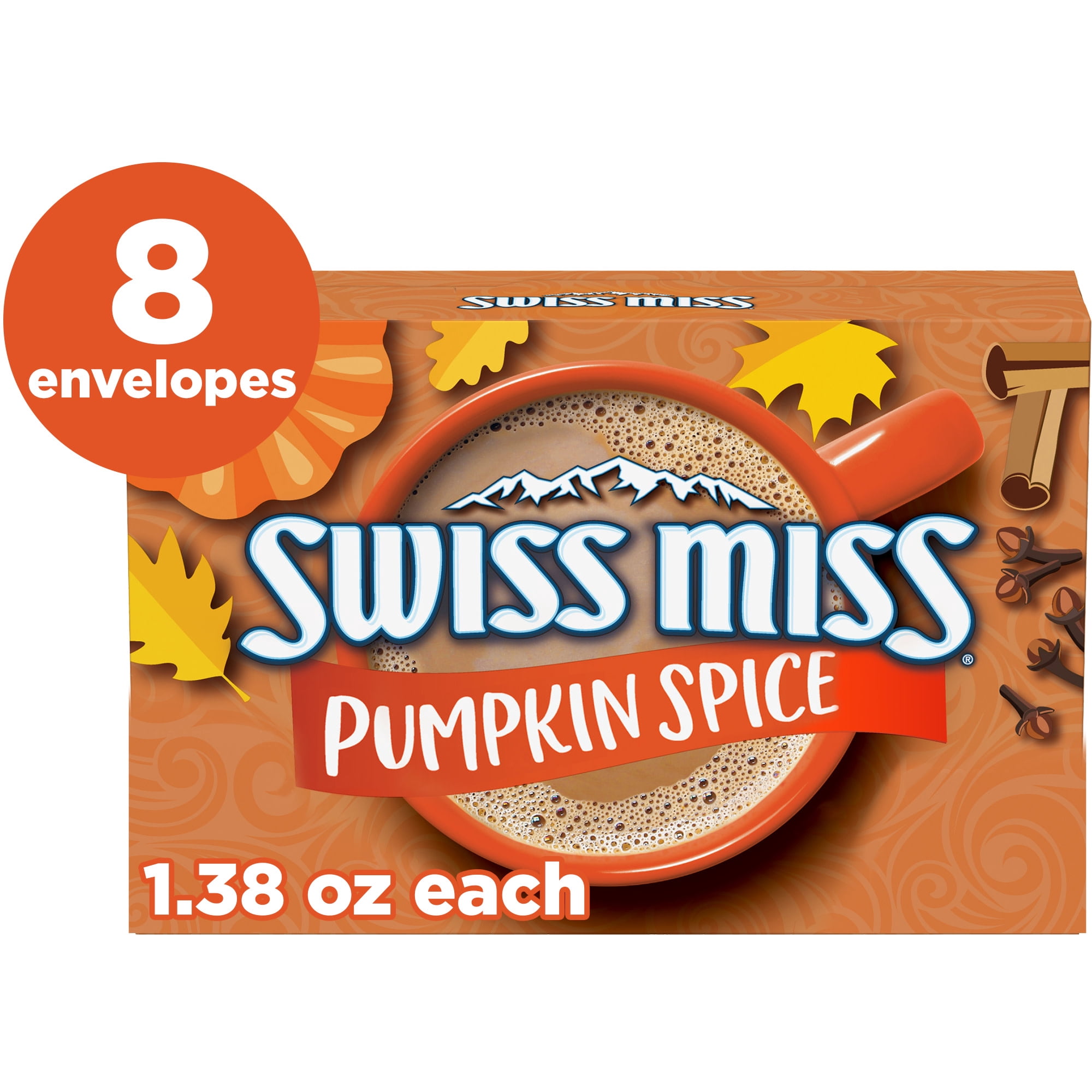 Swiss Miss Pumpkin Spice Flavored Hot Cocoa Mix, 1.38 oz., 8-Count Envelopes