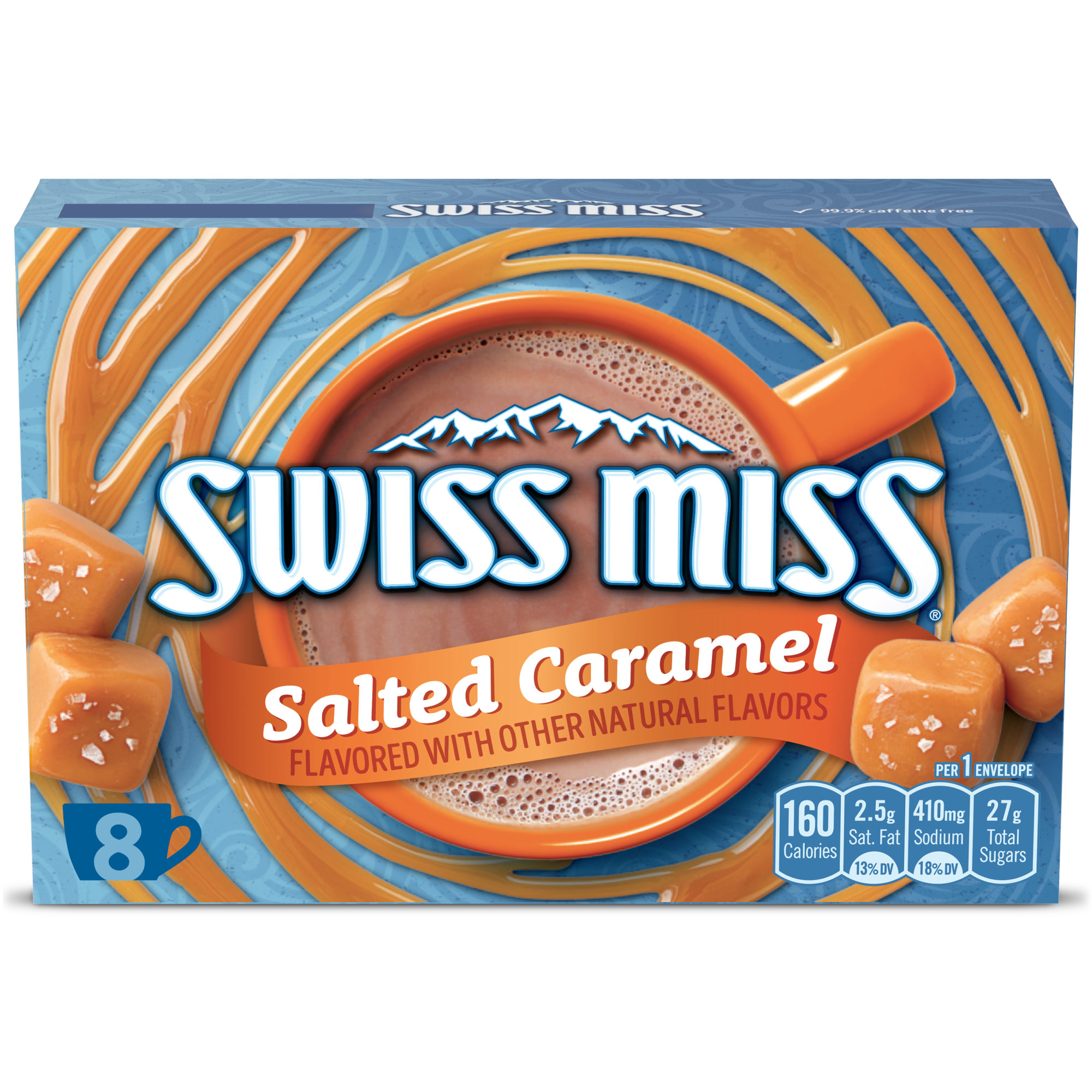 Swiss Miss Salted Caramel Flavored Hot Cocoa Mix, 8 Count Hot Cocoa Mix Packets - image 1 of 9
