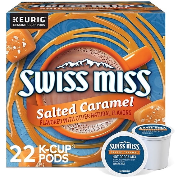 Swiss Miss Salted Caramel Hot Cocoa, Keurig K-Cup Pods, 22 ct
