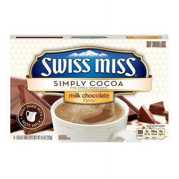 Swiss Miss Simply Cocoa Milk Chocolate (Pack of 36)