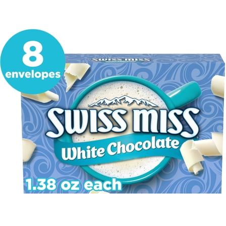 Swiss Miss White Chocolate Flavored Hot Drink Mix, 1.38 oz., 8-Count Envelopes