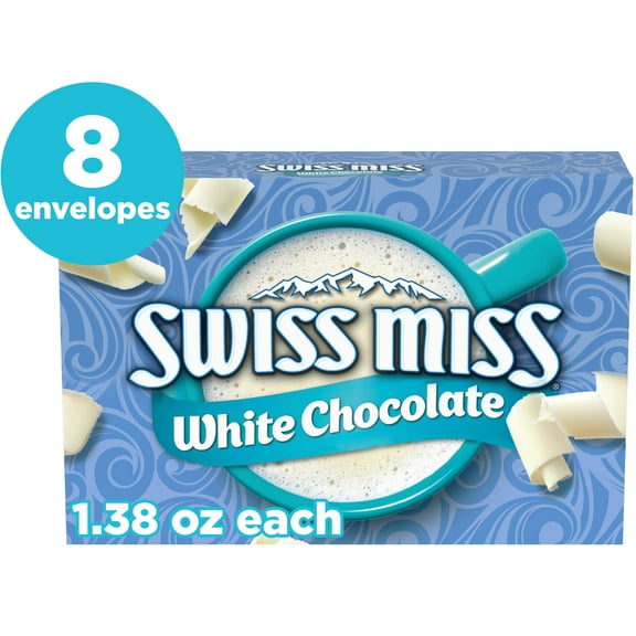 Swiss Miss White Chocolate Flavored Hot Drink Mix, 1.38 oz., 8-Count Envelopes