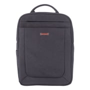 Swiss Mobility Cadence 2 Section Business Backpack, For Laptops 15.6", 6" x 6" x 17", Charcoal -SWZBKP1012SMCH