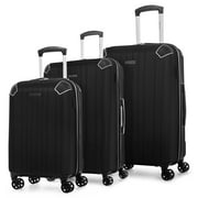 Swiss Mobility PVG 3 Piece ABS/PC Hardshell Luggage Set 20, 24, 28, Black