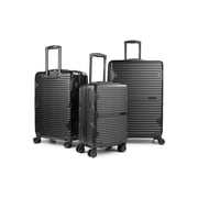 Swiss Mobility SFO 3 Piece ABS/PC Hardshell Luggage Set 20", 24", 28", Black