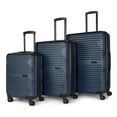 thumbnail image 1 of Swiss Mobility SFO 3 Piece ABS/PC Hardshell Luggage Set (20", 24", 28"), Navy, 1 of 6