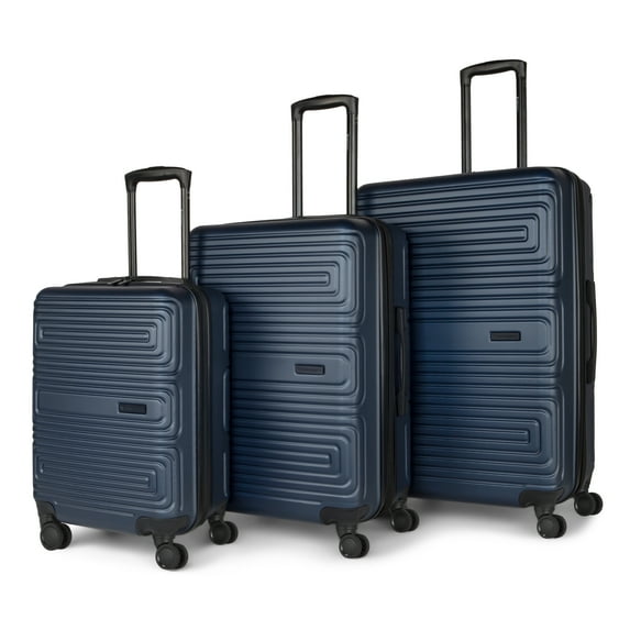 Swiss Mobility SFO 3 Piece ABS/PC Hardshell Luggage Set (20", 24", 28"), Navy