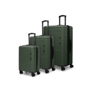 Swiss Mobility YVR 3 Piece ABS/PC Hardshell Luggage Set 20", 24", 28", Dgreen