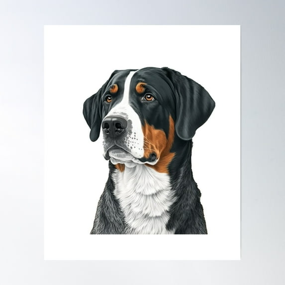 Swiss Mountain Dog Poster Wall Art, Modern Wall Decor, 16x24 UNFRAMED