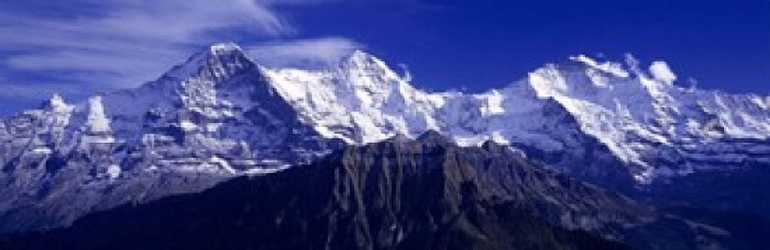 Swiss Mountains Berner Oberland Switzerland Canvas Art - Panoramic Images (18 x 6)