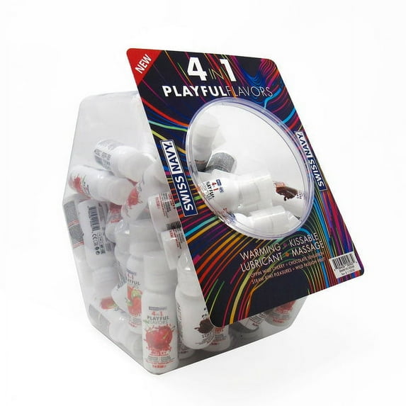 Swiss Navy 4 In 1 Playful Flavors-Assort Flavors 1oz Fishbowls
