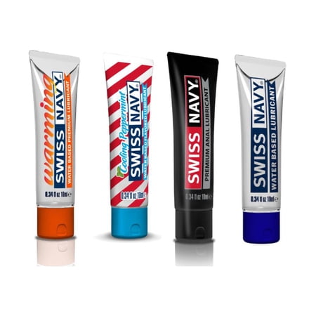 Swiss Navy Assorted Personal Lubricants Travel Size 10ml - Pack of 4
