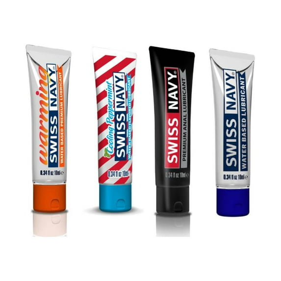 Swiss Navy Assorted Personal Lubricants Travel Size 10ml - Pack of 4