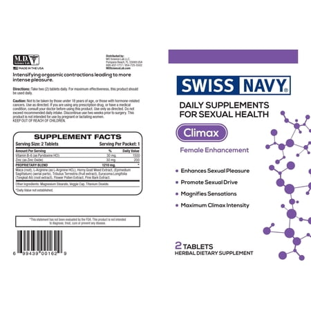 Swiss Navy Climax Female Enhancement - 2 Count Single Pack