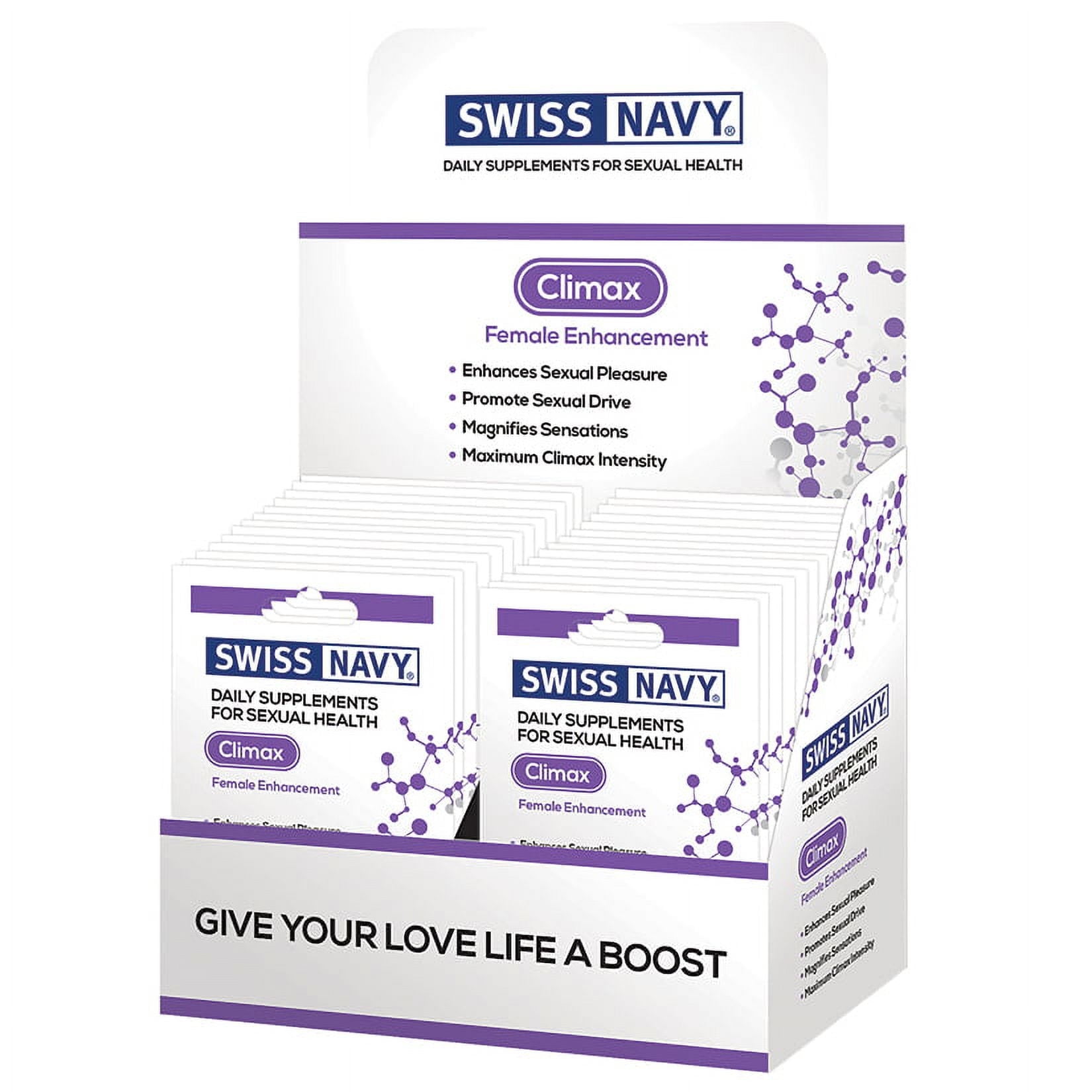 Swiss Navy Climax for Her Single Pack Display of 24, Give Your Love Life a Boost,Dietary Supplements