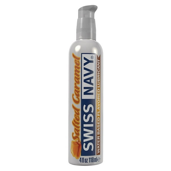 Swiss Navy Flavored Water Based Personal Lubricant, Salted Caramel, Liquids 4 oz