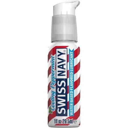 Swiss Navy Flavored Water Based Personal Lubricant, Cooling Peppermint,1 oz