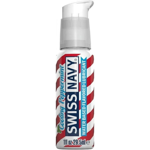 Swiss Navy Flavored Water Based Personal Lubricant, Cooling Peppermint,1 oz