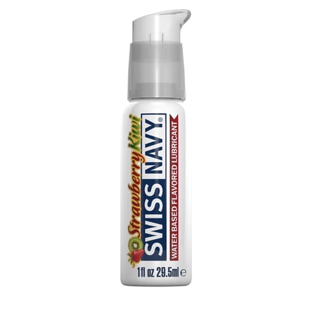 Swiss Navy Flavored Water Based Personal Lubricant, Strawberry Kiwi, 1 oz,Water Based,Gel