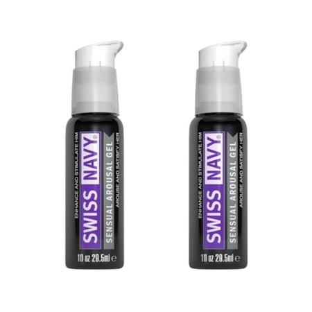 Swiss Navy Sensual Lubricant Arousal Gel for Him and Her 1oz - Pack of 2