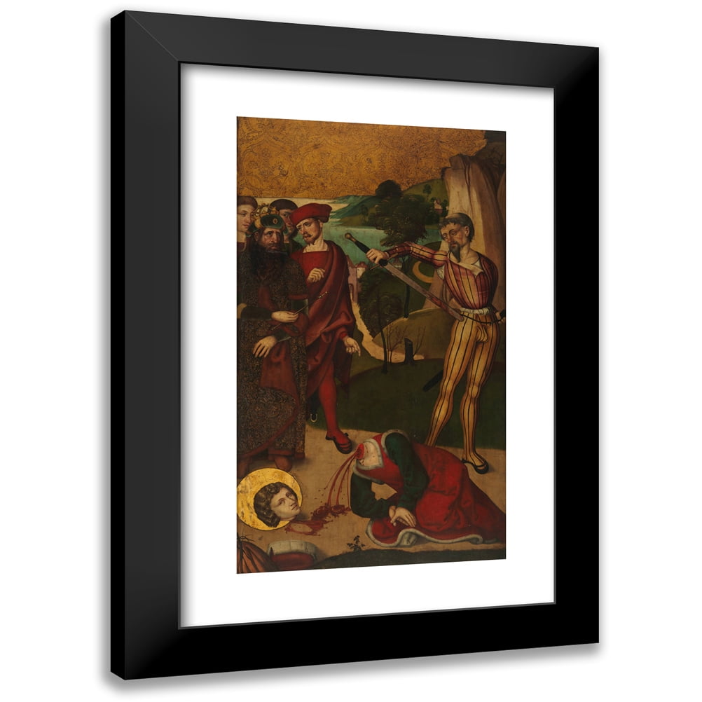 Swiss Painter 10x14 Black Modern Framed Museum Art Print Titled The Beheading of Saint