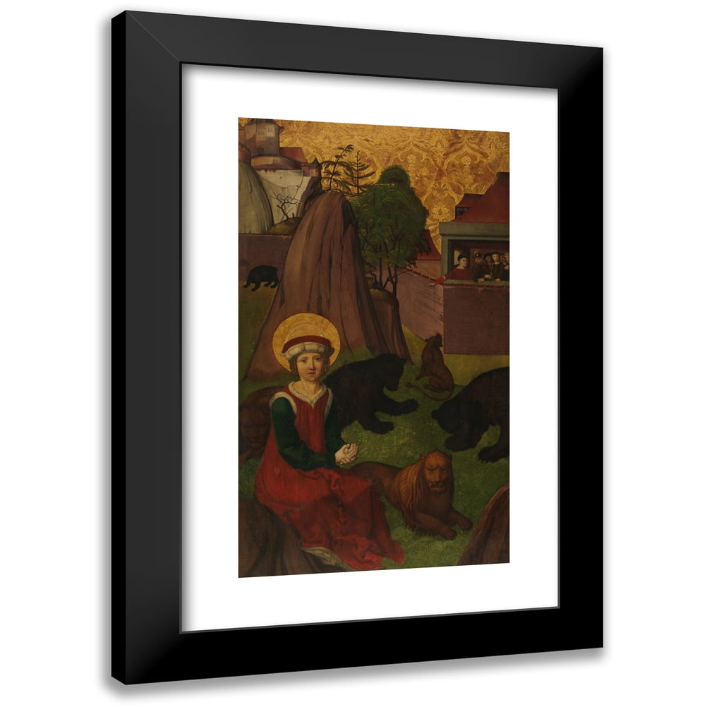 Swiss Painter 12x18 Black Modern Framed Museum Art Print Titled Saint Agapitus of Praencste in