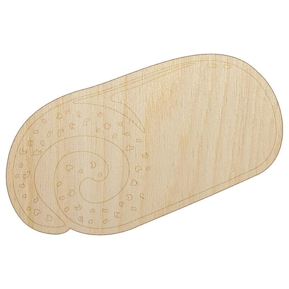 Swiss Roll Cream Cake Wood Shape Unfinished Piece Cutout Craft DIY Projects - 4.70 Inch Size - 1/8 Inch Thick