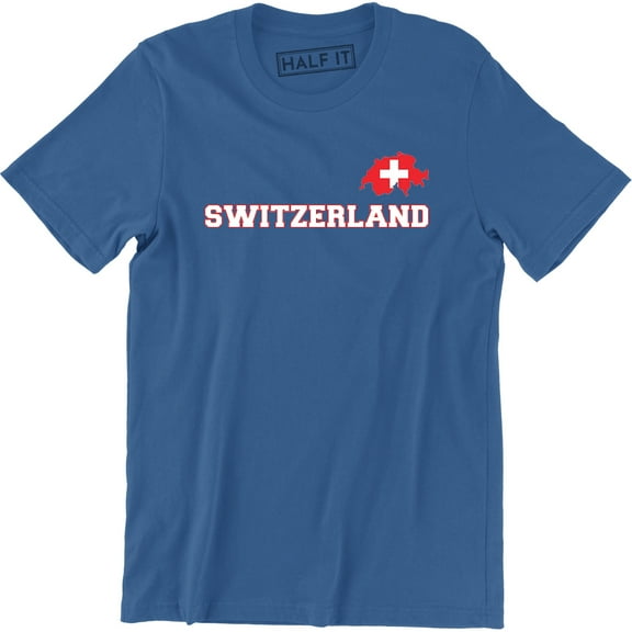 Swiss Switzerland Country National Map Flag Men's Tee Shirt