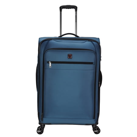 Swiss Tech 28in Softside Checked Luggage with 8-Wheel Spinner, Blue