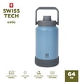 thumbnail image 1 of Swiss Tech 64oz Krug Stainless Steel Water Bottle Jug with Chug Cap and Silicone Boot, Blue, 1 of 8
