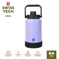 thumbnail image 1 of Swiss Tech 64oz Krug Stainless Steel Water Bottle Jug with Chug Cap and Silicone Boot, Purple Lilac, 1 of 14