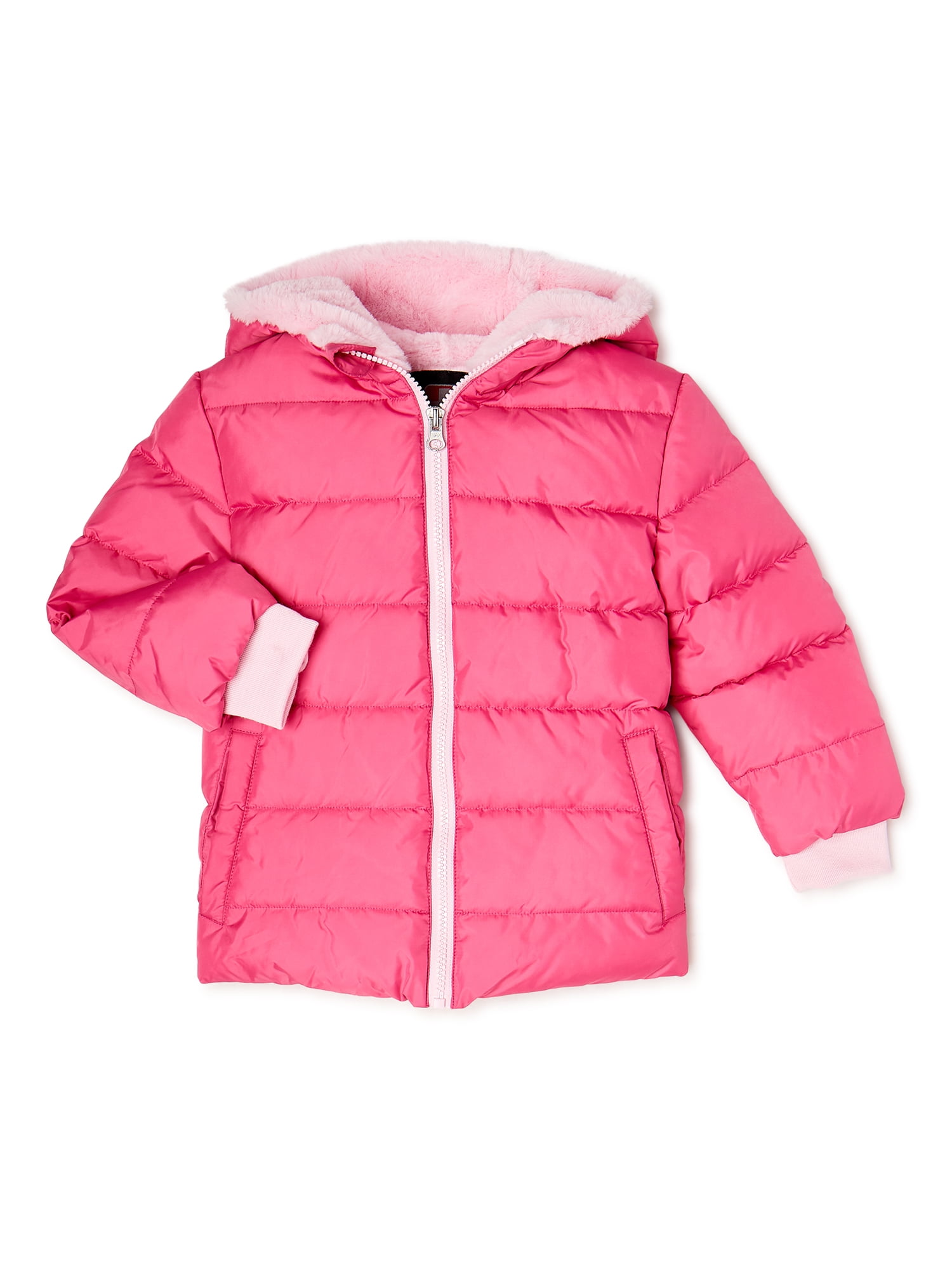 Swiss Tech Baby and Toddler Girl Puffer Jacket, Sizes 12M5T