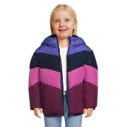 SWISS TECH Baby and Toddler Girls Puffer Jacket with Hood, Sizes 12M-5T