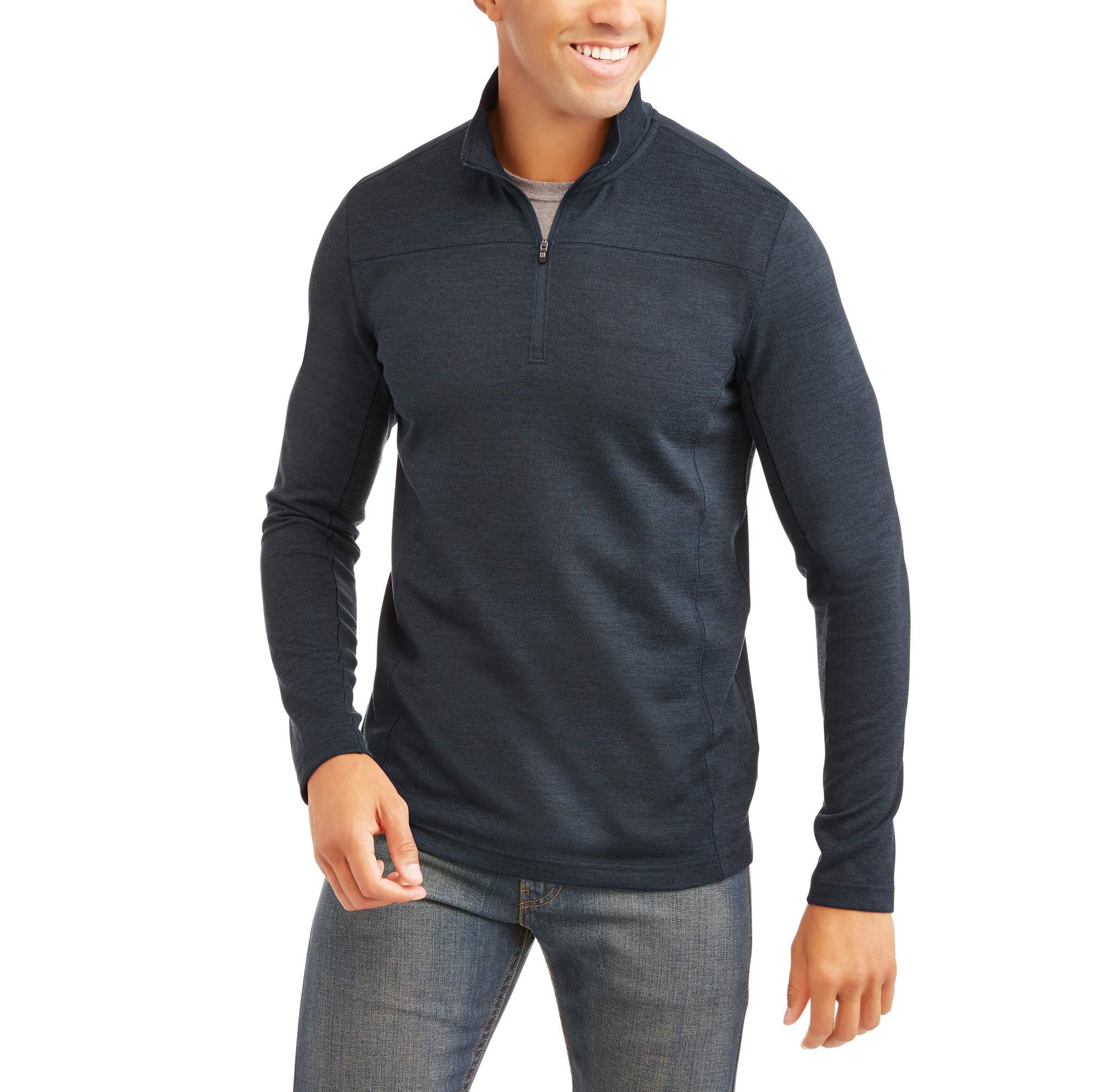 Swiss Tech Big Men's Light Weight Quarter Zip Sweater Jacket - Walmart.com