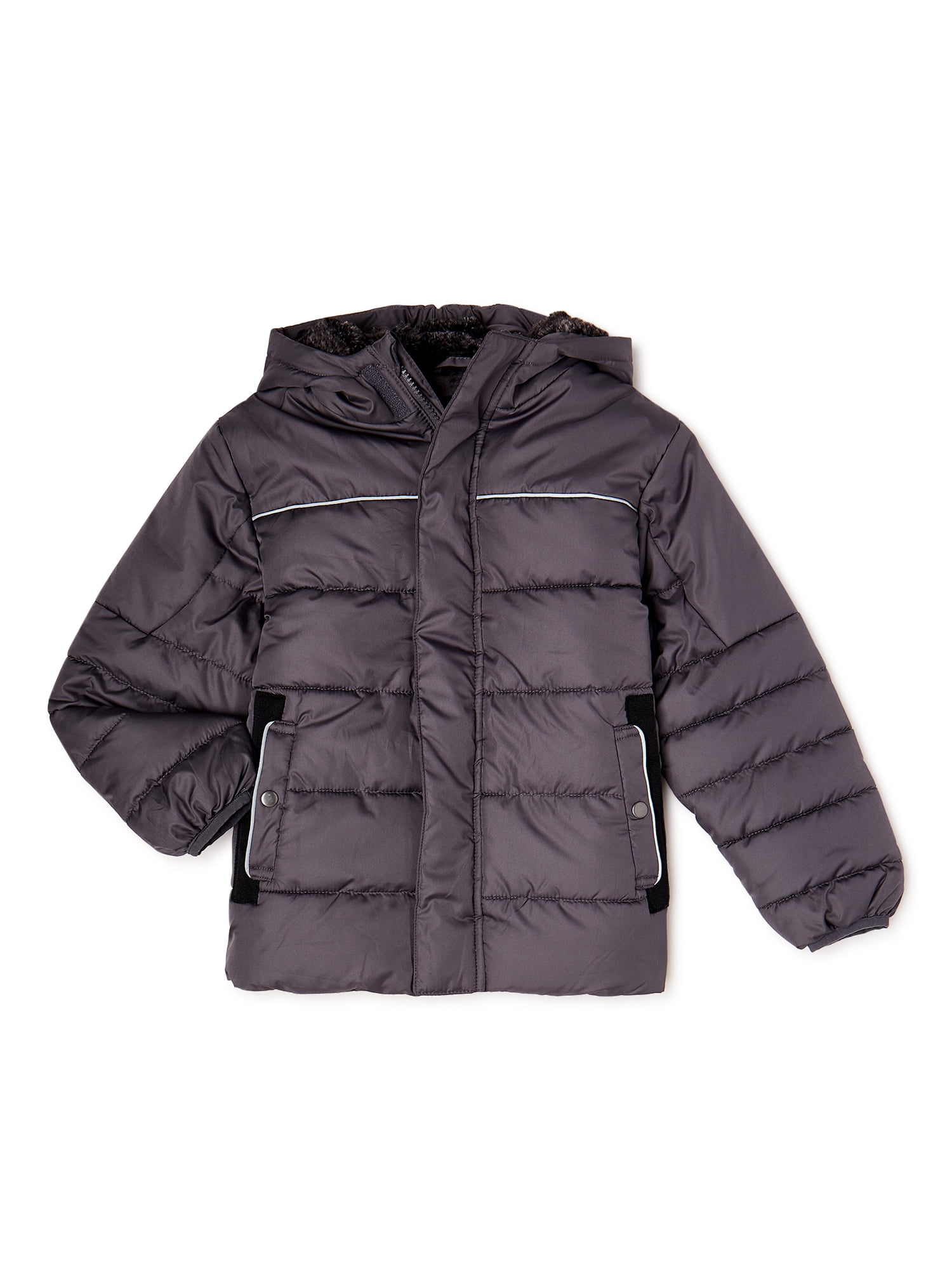 Swiss Tech Boys' Puffer Jacket with Hood, Sizes 4-18 - Walmart.com
