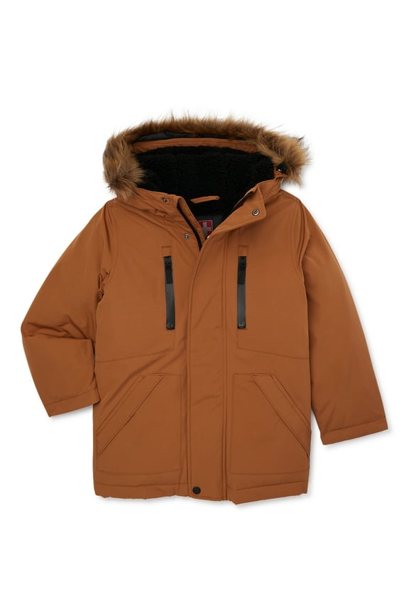 Boys Shell Winter Parka Jacket, Sizes 4-18