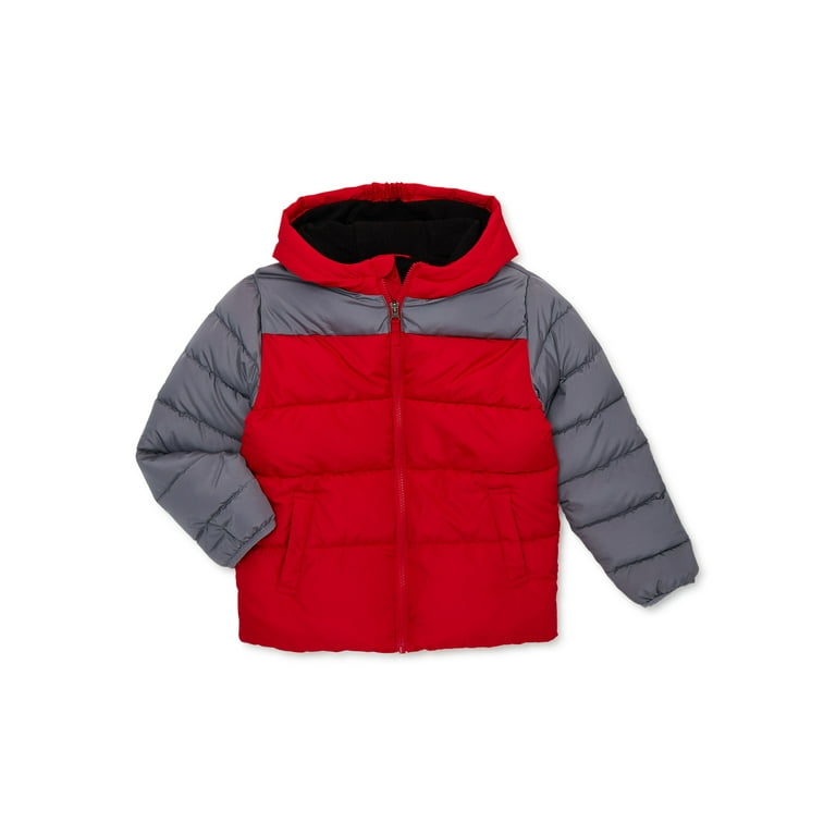 Swiss Tech Boys Winter Puffer Jacket with Hood Sizes 4 18 Husky Walmart