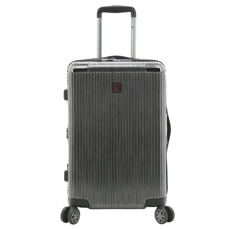 Swiss Tech Excursion 21" Hard side Expandable Carry-on Luggage - Charcoal